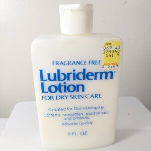 Vintage Lubriderm Lotion for dry skin care Fragrance Free 1990 '90s